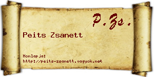 Peits Zsanett névjegykártya